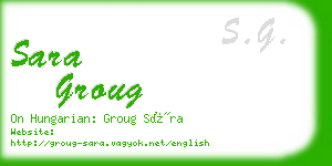 sara groug business card